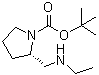 结构式 CAS# 1009075-39-1, (2S)-2-[(乙基氨基)甲基]-1-吡咯烷羧酸叔丁酯