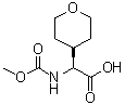 结构式 CAS# 1009120-03-9, (S)-2-(甲氧羰基氨基)-2-(四氢-2H-吡喃-4-基)乙酸