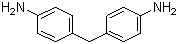 structure of CAS# 101-77-9, 4,4'-Methylenedianiline;4,4'-Methylene dianiline;DADPM;4,4'-Diamino diphenyl methane;4,4'-Diphenylmethanediamine;Methylenebis(aniline);4,4'-Methylenebisbenzeneamine; Bis(p-aminophenyl)methane