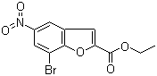 structure of CAS# 1010072-35-1, 7-Bromo-5-nitro-2-benzofurancarboxylic acid ethyl ester