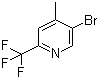 结构式 CAS# 1010422-51-1, 5-溴-4-甲基-2-(三氟甲基)吡啶