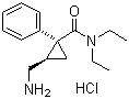 结构式 CAS# 101152-94-7, 盐酸米那普仑; 2-(氨甲基)-N,N-二乙基-1-苯基环丙烷甲酰胺盐酸盐
