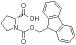 结构式 CAS# 101555-62-8, Fmoc-D-脯氨酸; 芴甲氧羰基-D-脯氨酸