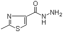 structure of CAS# 101767-28-6, 2-Methyl-4-thiazolecarboxylic acid hydrazide;2-Methyl-4-thiazolecarboxylic acid hydrazide