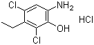 结构式 CAS# 101819-99-2, 2,4-二氯-3-乙基-6-氨基苯酚盐酸盐
