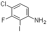 结构式 CAS# 1018450-37-7, 4-氯-3-氟-2-碘苯胺