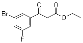 结构式 CAS# 1020058-44-9, 3-溴-5-氟-beta-氧代苯丙酸乙酯