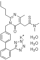 结构式 CAS# 1020110-23-9, 非马沙坦钾盐三水合物
