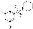 结构式 CAS# 1020252-95-2, 1-[(3-溴-5-甲基苯基)磺酰基]哌啶