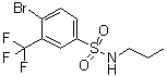 结构式 CAS# 1020253-00-2, 4-溴-N-丙基-3-(三氟甲基)苯磺酰胺
