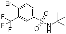 structure of CAS# 1020253-06-8, 4-Bromo-N-(1,1-dimethylethyl)-3-(trifluoromethyl)benzenesulfonamide