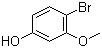 结构式 CAS# 102127-34-4, 4-溴-3-甲氧基苯酚