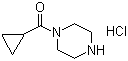 structure of CAS# 1021298-67-8, 1-(Cyclopropylcarbonyl)piperazine hydrochloride;(Cyclopropyl)(piperazin-1-yl)methanone hydrochloride