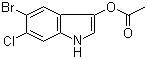 结构式 CAS# 102185-48-8, 5-溴-6-氯-3-吲哚基乙酸酯