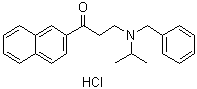 structure of CAS# 1021868-92-7, 3-[(1-Methylethyl)(phenylmethyl)amino]-1-(2-naphthalenyl)-1-propanone hydrochloride;ZM 39923-hydrochloride