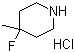 结构式 CAS# 1023305-87-4, 4-氟-4-甲基哌啶盐酸盐