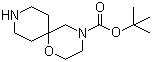 structure of CAS# 1023595-11-0, tert-Butyl 1-oxa-4,9-diazaspiro[5.5]undecane-4-carboxylate