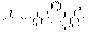 structure of CAS# 102567-19-1, L-Arginyl-L-phenylalanyl-L-alpha-aspartyl-L-serine;20: PN: US20040242483 SEQID: 6 unclaimed sequence; H-Arg-Phe-Asp-Ser-OH