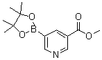structure of CAS# 1025718-91-5, 3-(Methoxycarbonyl)pyridine-5-boronic acid pinacol ester;5-(4,4,5,5-Tetramethyl-[1,3,2]dioxaborolan-2-yl)nicotinic acid methyl ester