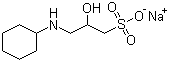 structure of CAS# 102601-34-3, 3-Cyclohexylamino-2-hydroxypropanesulfonic acid sodium salt;CAPSO sodium salt