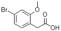 structure of CAS# 1026089-09-7, 4-Bromo-2-methoxybenzeneacetic acid;(4-Bromo-2-methoxyphenyl)acetic acid; 2-(4-Bromo-2-methoxyphenyl)acetic acid