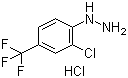 structure of CAS# 1029649-46-4, [2-Chloro-4-(trifluoromethyl)phenyl]hydrazine hydrochloride
