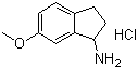 structure of CAS# 103028-80-4, 6-Methoxy-1-aminoindan hydrochloride;1-Amino-6-methoxyindan hydrochloride; 2,3-Dihydro-6-methoxy-1H-inden-1-amine hydrochloride