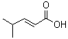 structure of CAS# 10321-71-8, 4-Methyl-2-pentenoic acid;4,4-Dimethyl-2-butenoic acid; 4-Methylpent-2-en-1-oic acid