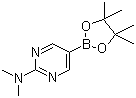 structure of CAS# 1032759-30-0, 2-Dimethylaminopyrimidine-5-boronic acid pinacol ester;2-(Dimethylamino)pyrimidine-5-boronic acid pinacol ester