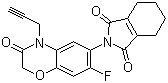 structure of CAS# 103361-09-7, Flumioxazin;7-Fluoro-6-(3,4,5,6-tetrahydrophthalimido)-4-(2-propynyl)-1,4-benzoxazin-3(2H)-one