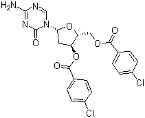结构式 CAS# 1034301-08-0, 3',5'-二对氯苯甲酰氧基-2-脱氧-5-氮杂胞苷
