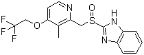 structure of CAS# 103577-45-3, Lansoprazole;2-[[3-Methyl-4-(2,2,2-trifluoroethoxy)pyridin-2-yl]methylsulfinyl]-1H-benzoimidazole