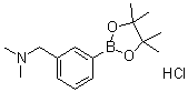 structure of CAS# 1036991-19-1, 3-(N,N-Dimethylaminomethy)phenylboronic acid pinacol ester hydrochloride;N,N-Dimethyl-1-[3-(4,4,5,5-tetramethyl-1,3,2-dioxaborolan-2-yl)phenyl]methanamine hydrochloride; N,N-Dimethyl-3-(4,4,5,5-tetramethyl-1,3,2-dioxaborolan-2-yl)benzylamine hydrochloride