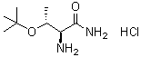 structure of CAS# 1038343-47-3, (2S,3R)-2-Amino-3-(1,1-dimethylethoxy)butanamide hydrochloride (1:1)