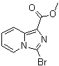 structure of CAS# 1039357-00-0, 3-Bromoimidazo[1,5-a]pyridine-1-carboxylic acid methyl ester