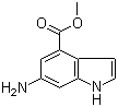 structure of CAS# 103956-00-9, Methyl 6-aminoindole-4-carboxylate;6-Amino-1H-indole-4-carboxylic acid methyl ester