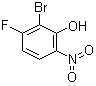 结构式 CAS# 103979-08-4, 2-溴-3-氟-6-硝基苯酚