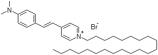 structure of CAS# 103998-45-4, 4-[4-(Dimethylamino)styryl]-1-docosylpyridinium bromide