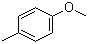 structure of CAS# 104-93-8, 4-Methylanisole;p-Methyl anisole; 1-Methoxy-4-methylbenzene; MSO; p-Cresyl methyl ether