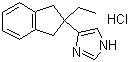 结构式 CAS# 104075-48-1, 阿替美唑盐酸盐; 4-(2-乙基-2-茚满)咪唑盐酸盐