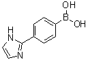 结构式 CAS# 1040848-01-8, B-[4-(1H-咪唑-2-基)苯基]硼酸
