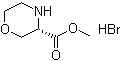 structure of CAS# 1041173-28-7, (3S)-3-Morpholinecarboxylic acid methyl ester hydrobromide (1:1)
