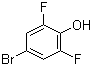 结构式 CAS# 104197-13-9, 4-溴-2,6-二氟苯酚; 2,6-二氟-4-溴苯酚