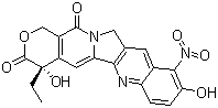 structure of CAS# 104267-73-4, 9-Hydroxy-10-nitrocamptothecin;(4S)-4-Ethyl-4,9-dihydroxy-10-nitro-1H-pyrano[3',4':6,7]indolizino[1,2-b]quinoline-3,14(4H,12H)-dione