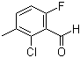 structure of CAS# 104451-99-2, 2-Chloro-6-fluoro-3-methylbenzaldehyde