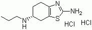 structure of CAS# 104632-25-9, Pramipexole dihydrochloride;(S)-2-Amino-4,5,6,7-tetrahydro-6-(propylamino)benzothiazole dihydrochloride