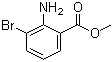 structure of CAS# 104670-74-8, 3-Bromoanthranilic acid methyl ester;Ethyl 3-bromo-2-aminobenzoate; Methyl 2-amino-3-bromobenzoate