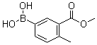 structure of CAS# 1048330-10-4, 5-Borono-2-methylbenzoic acid 1-methyl ester