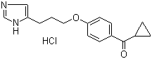 structure of CAS# 1049741-81-2, Cyclopropyl[4-[3-(1H-imidazol-5-yl)propoxy]phenyl]methanone hydrochloride