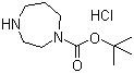 结构式 CAS# 1049743-87-4, 六氢-1H-1,4-二氮杂卓-1-羧酸叔丁酯盐酸盐